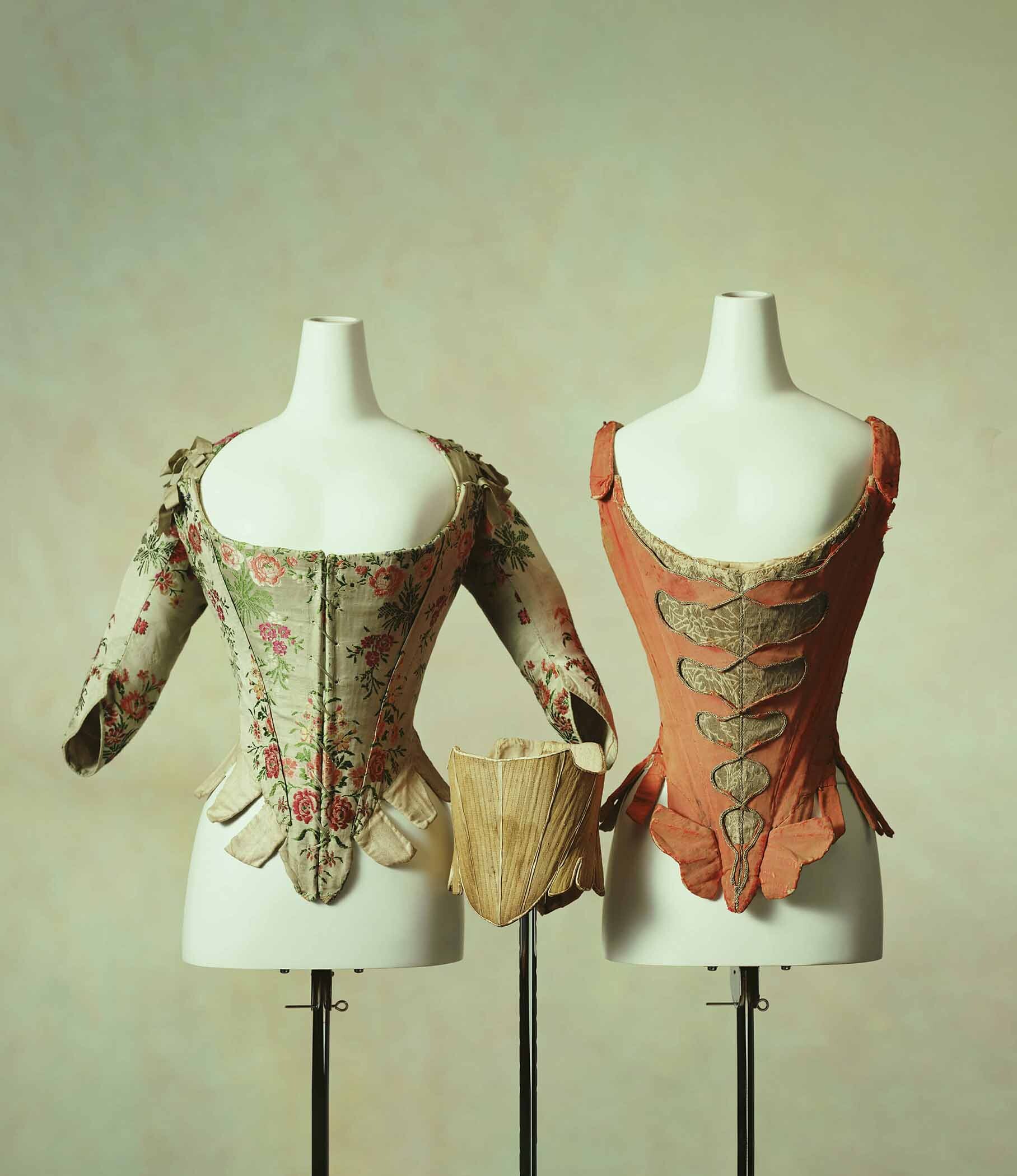 Corset [Left]<br>Child's Corset [Center]<br>Corset [Right]